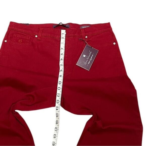 Gloria Vanderbilt Red Amanda Supreme Stretch Jeans, Size 16, NWT - Picture 11 of 12